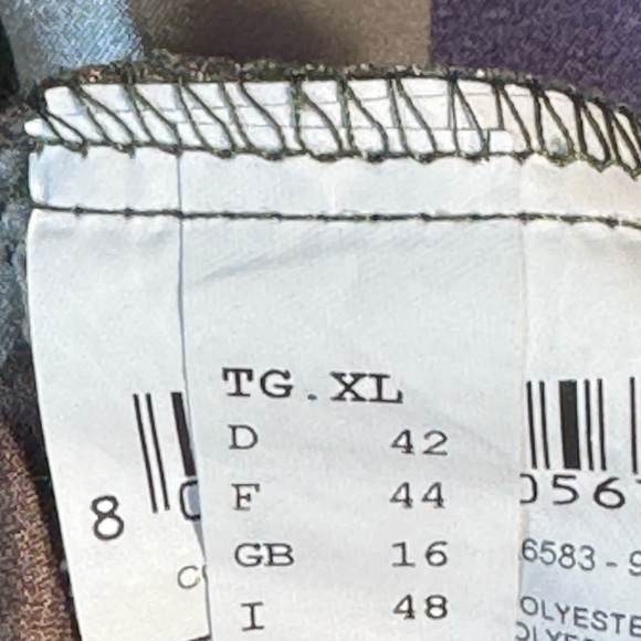 Koan Elegant Purple Geometric Italian Dress 6 - Picture 5 of 11